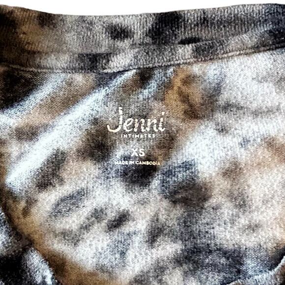 Jenni Intimates Black/Gray Tie Dye Nightgown Womens Size XS - Picture 2 of 6
